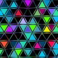 Background of geometric shapes of multicolor triangle