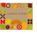 background geometry abstraction with text with autumn mood for your design.
