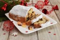 German christmas bread with rosins Royalty Free Stock Photo