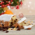 A german christmas fruits bread Royalty Free Stock Photo