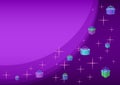 Background. Gift boxes on the violet Royalty Free Stock Photo