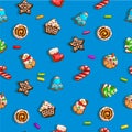 Background with gingerbreads