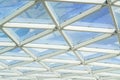 Background of glass and metal ceiling, building construction Royalty Free Stock Photo