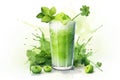 Refreshment drink background cocktail green cold juice glass fresh freshness beverage Royalty Free Stock Photo