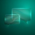 Background with glass transparent speech bubbles Royalty Free Stock Photo