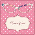 Background with glasses painted silhouette vintage