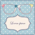 Background with glasses painted silhouette vintage