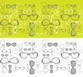 Background with glasses silhouettes Royalty Free Stock Photo