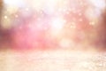 background of glitter vintage lights . silver, gold, pink and white. de-focused. banner Royalty Free Stock Photo