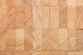 Background with glued larch wooden blocks. Royalty Free Stock Photo