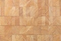 Background with glued larch wooden blocks. Royalty Free Stock Photo