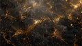 background gold and black water drops on surface. Royalty Free Stock Photo