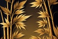 Background with a gold faux bamboo design