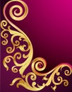 background with gold pattern and whorl