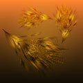 Background golden feathers fall Royalty Free Stock Photo