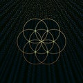 A background with a golden Flower of Life Royalty Free Stock Photo