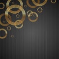 Background with golden luxury shiny circles