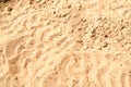 Background of golden sand with traces Royalty Free Stock Photo