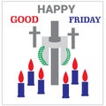 Background good friday and candle. Royalty Free Stock Photo