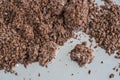 Background with granulated instant coffee grounds spoiled by mold Royalty Free Stock Photo