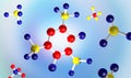 Graphene lattice. 3D