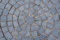 Background gray paving stone lined ring Royalty Free Stock Photo