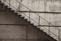 Background of gray stairway on the side of a building Royalty Free Stock Photo