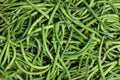 Background from green bean string. Close up. Royalty Free Stock Photo