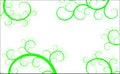 Background with green curves