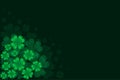 Background with green four-leaf clover St. Patrick Royalty Free Stock Photo