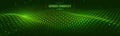Background green hexagon abstract tech futuristic energy blue pattern digital. Light texture science network data line cyber