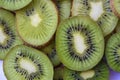 Background of green kiwi fruit macrophoto Royalty Free Stock Photo
