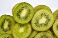 Background of green kiwi fruit macrophoto Royalty Free Stock Photo