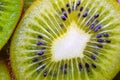 Background of green kiwi fruit macrophoto Royalty Free Stock Photo