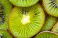 Background of green kiwi fruit macrophoto Royalty Free Stock Photo