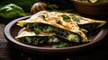 background green mexican food spinach