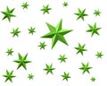 Background with green stars