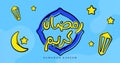 Background greeting ramadan hand drawn - design landing page website - banner ads social media