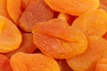 Background of group of dried fruits of apricot, close up