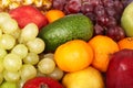 Background of group fruit. Royalty Free Stock Photo