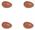 A group of oval brown chocolates