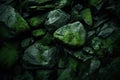 background grunge stones covered moss background stone green dark background rock green close texture mountains toned