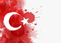 Background with grunge Turkey flag Royalty Free Stock Photo