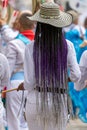 Background with hair style of one singer woman from Colombia