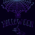 Background halloween,decorative,cobweb, witch cat broom,text