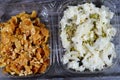 Background of Hamam and Ladida of Eastern candy made of pieces of shredded coconuts topped with pistachios, hazelnuts, as