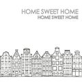 Doodle Dutch houses Royalty Free Stock Photo