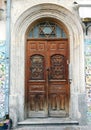 Old door vintage wooden jewish