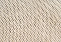 Background of Handmade Knitted fabric of cotton White Cream color, cloth knitted texture Royalty Free Stock Photo