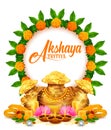 Background for Happy Akshay Tritiya religious festival of India celebration